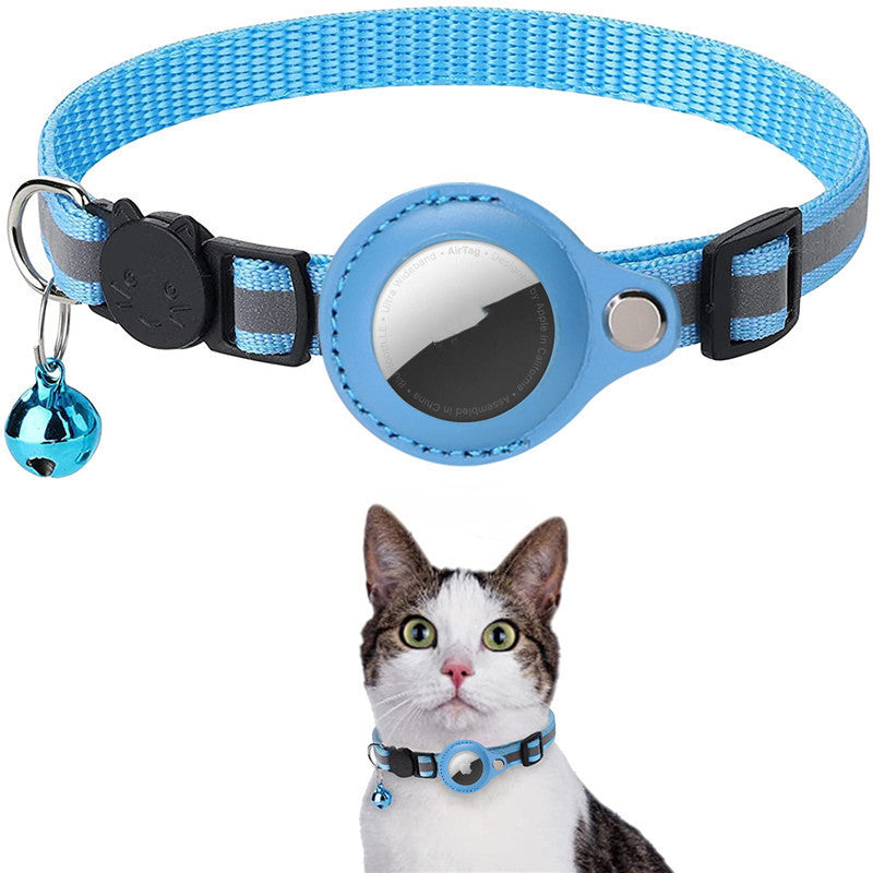 Reflective Waterproof Airtag Holder Case – Nylon Collar for Cats & Dogs