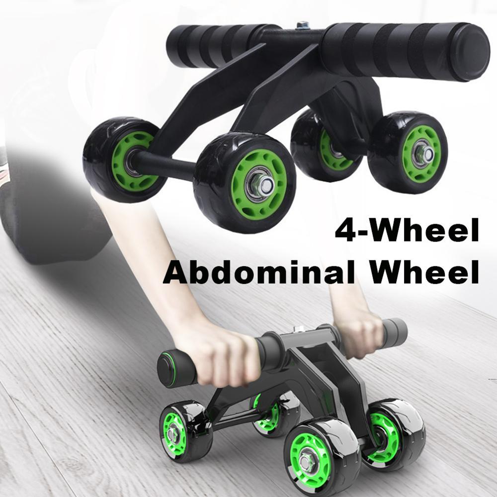 Four-Wheeled Abdominal Roller - Home Exercise Equipment for Core Strength & Ab Muscle Fitness