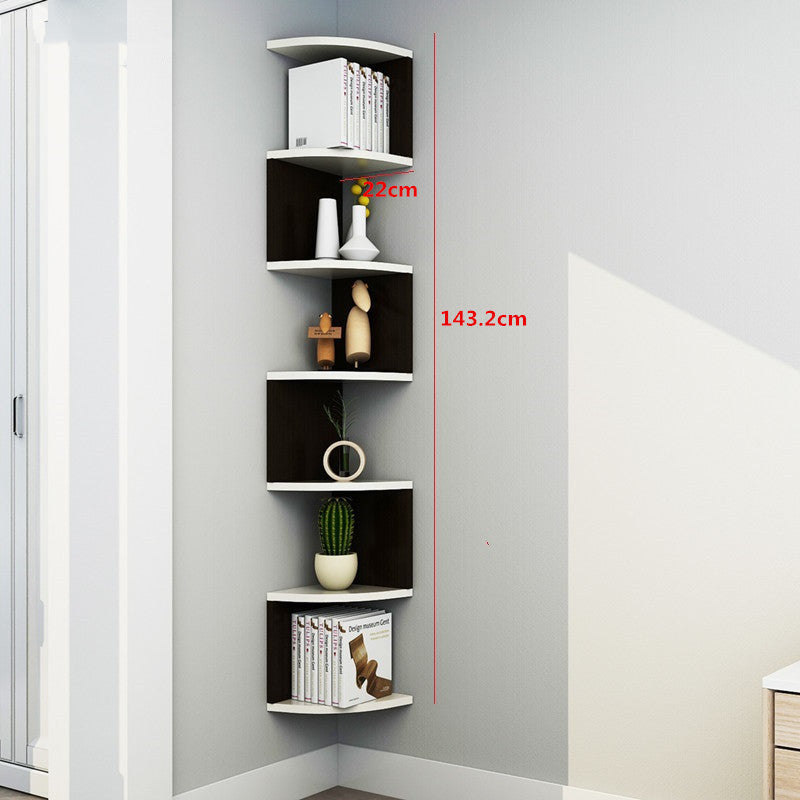 Corner Wall Shelf – Storage Rack & Living Room Bookshelf Decoration