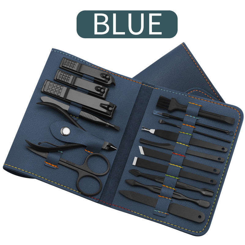 16-Piece Manicure & Pedicure Grooming Kit – Nail Clippers, Trimmers & Ear Pick with Travel Case