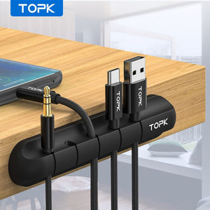 Silicone USB Cable Organizer – Tidy Desktop & Protect Your Cables