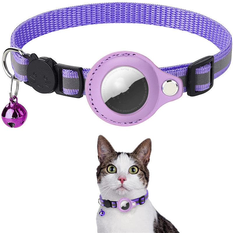 Reflective Waterproof Airtag Holder Case – Nylon Collar for Cats & Dogs