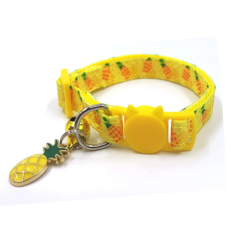 **Pet Print Bell Cat Collar – Stylish & Adjustable Strap for Cats**