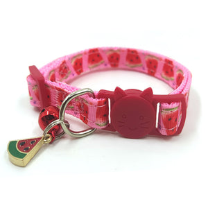 **Pet Print Bell Cat Collar – Stylish & Adjustable Strap for Cats**