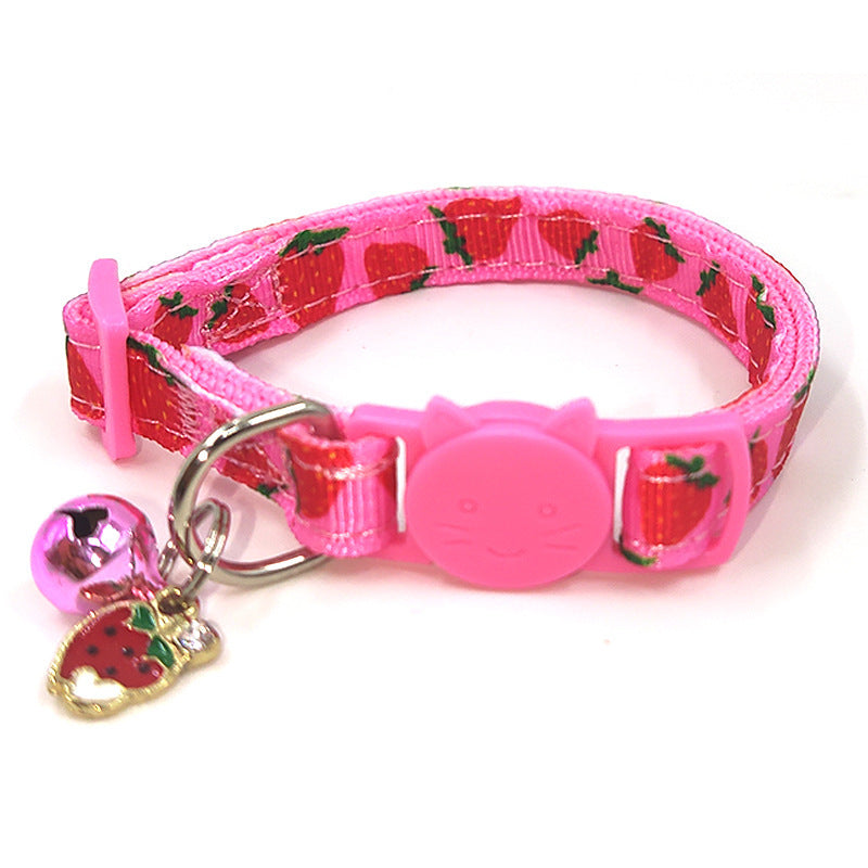 **Pet Print Bell Cat Collar – Stylish & Adjustable Strap for Cats**