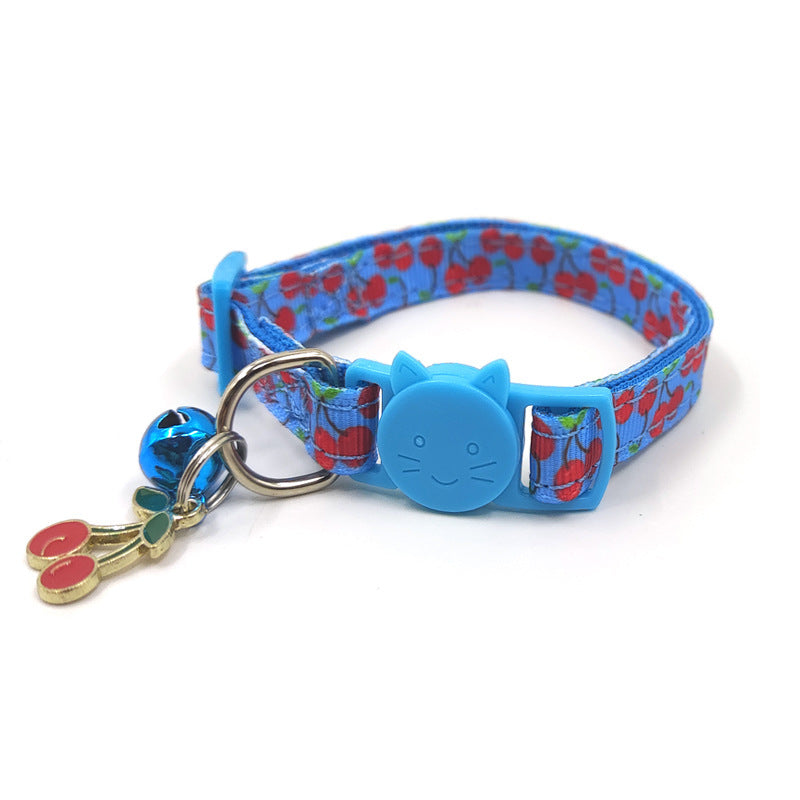 **Pet Print Bell Cat Collar – Stylish & Adjustable Strap for Cats**