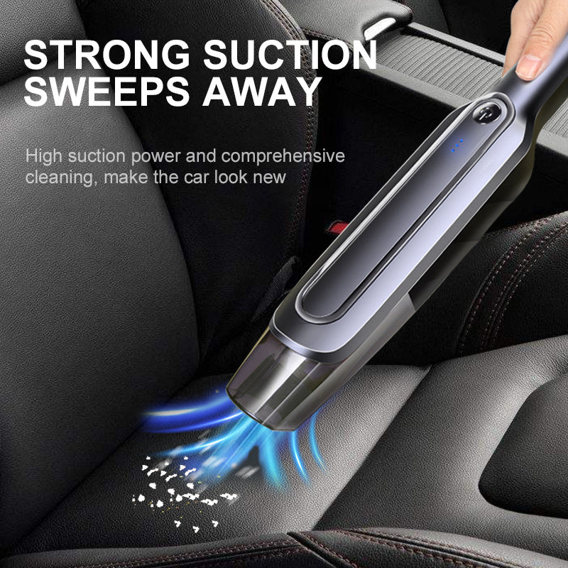 Cordless Handheld Vacuum Cleaner – Rechargeable Portable Wet & Dry Dust Collector for Home & Car