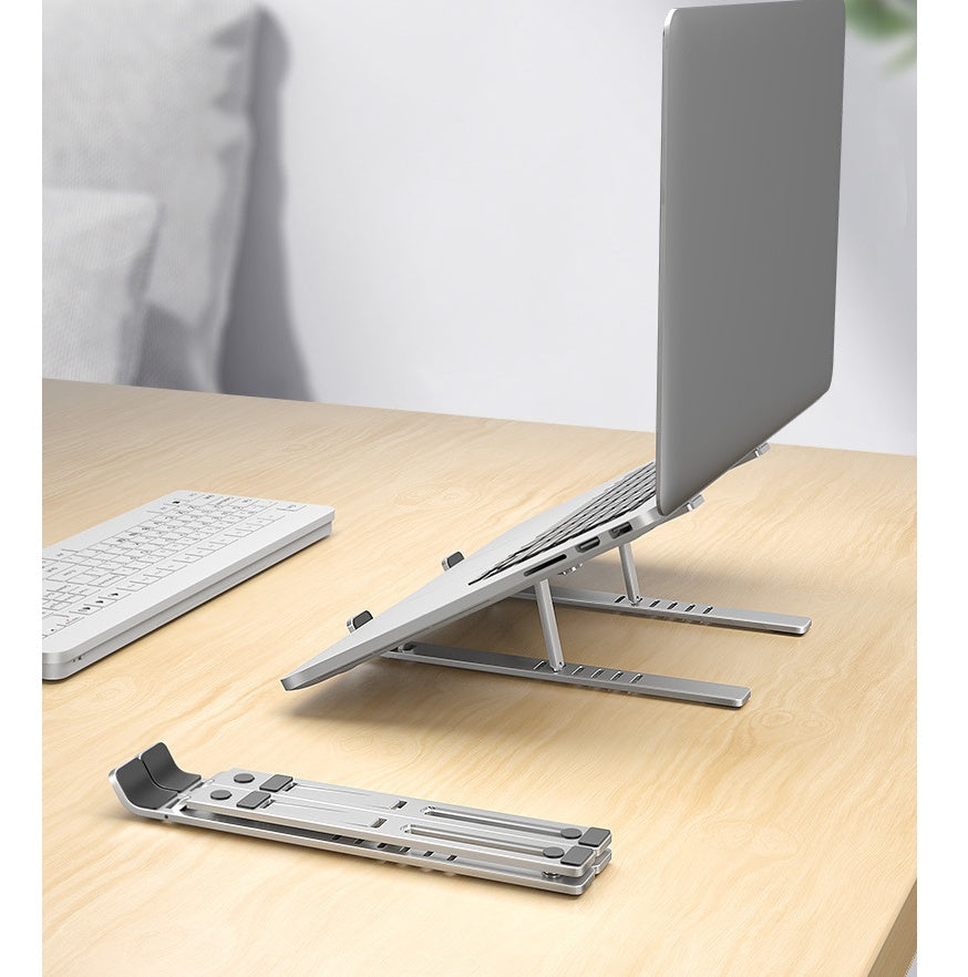 Portable Adjustable Laptop Stand with Cooling – Ergonomic & Foldable