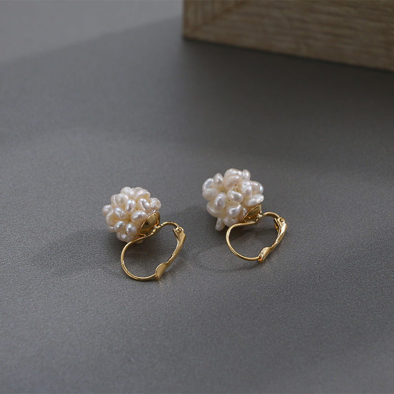 Minimalist 14K Gold Natural Pearl Earrings – Elegant & Timeless Jewelry