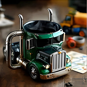 Durable Semi-Truck Coffee Mug – Handcrafted Trailer-Shaped Mug for Truck Lovers