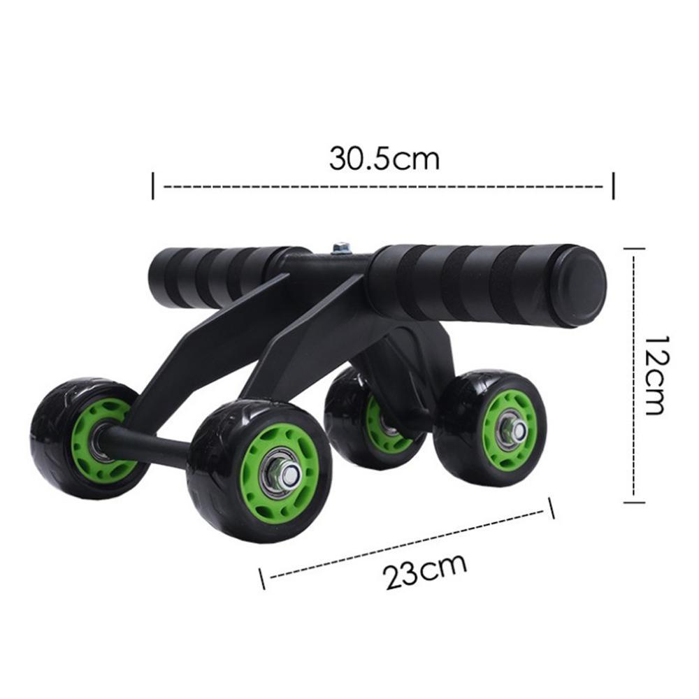 Four-Wheeled Abdominal Roller - Home Exercise Equipment for Core Strength & Ab Muscle Fitness