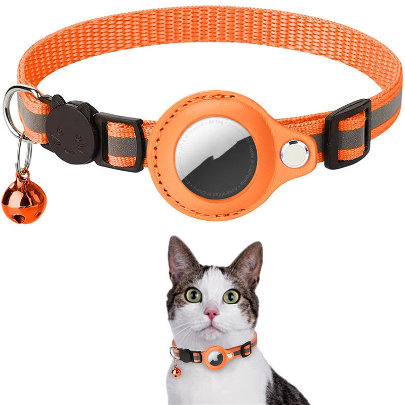 Reflective Waterproof Airtag Holder Case – Nylon Collar for Cats & Dogs