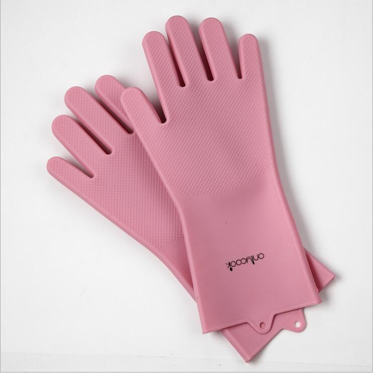 Premium Thick Silicone Dishwashing Gloves – Heat-Resistant & Multi-Purpose Cleaning