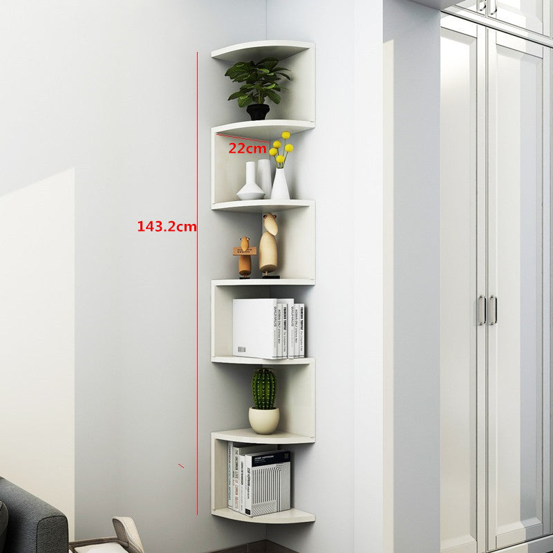 Corner Wall Shelf – Storage Rack & Living Room Bookshelf Decoration