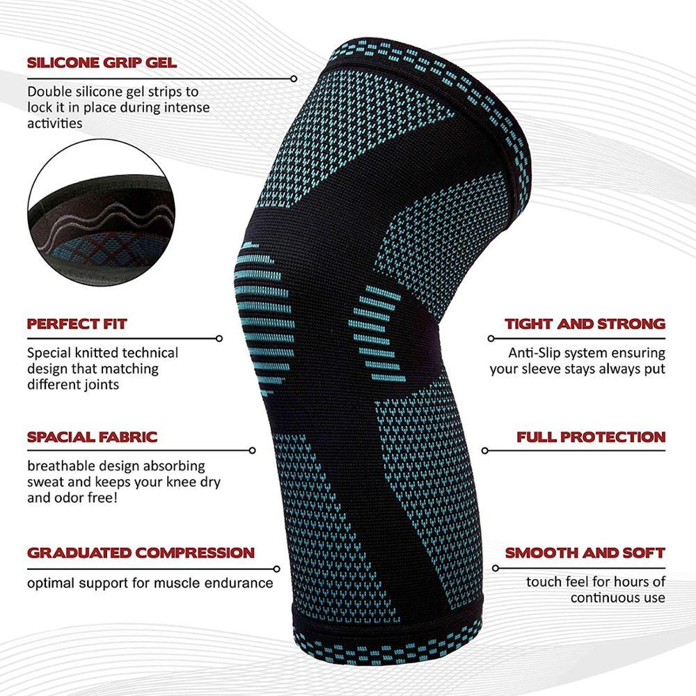 Knitted Sports Knee Pads - Comfortable & Supportive Knee Protection for Exercise, Running, Basketball, and Sports Activities