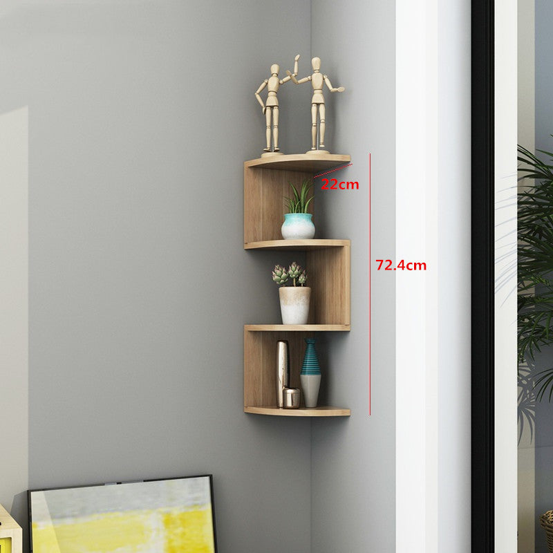 Corner Wall Shelf – Storage Rack & Living Room Bookshelf Decoration