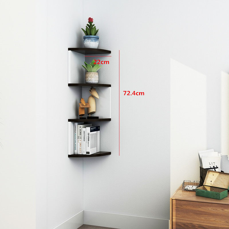 Corner Wall Shelf – Storage Rack & Living Room Bookshelf Decoration