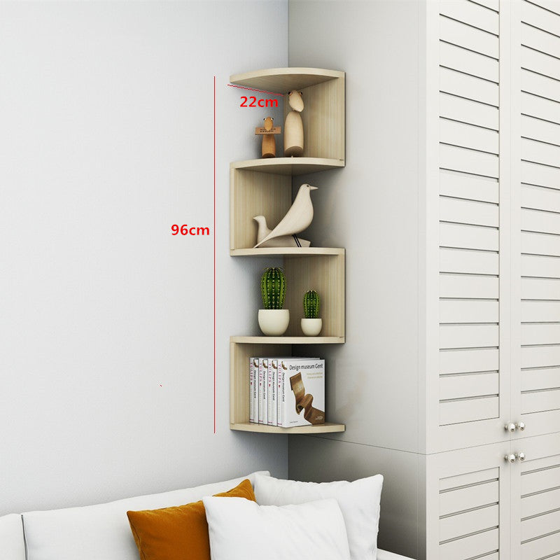 Corner Wall Shelf – Storage Rack & Living Room Bookshelf Decoration