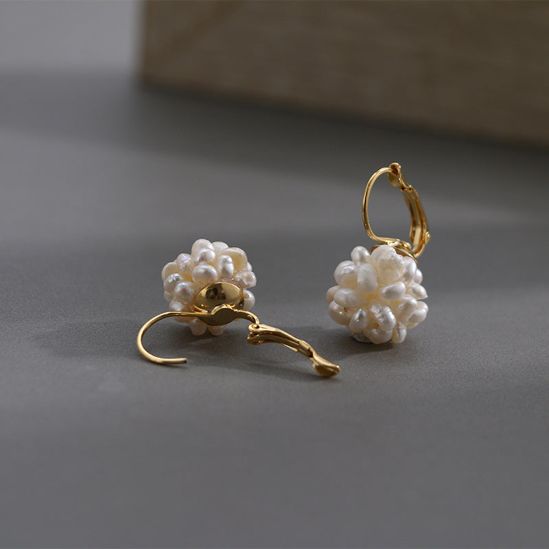 Minimalist 14K Gold Natural Pearl Earrings – Elegant & Timeless Jewelry