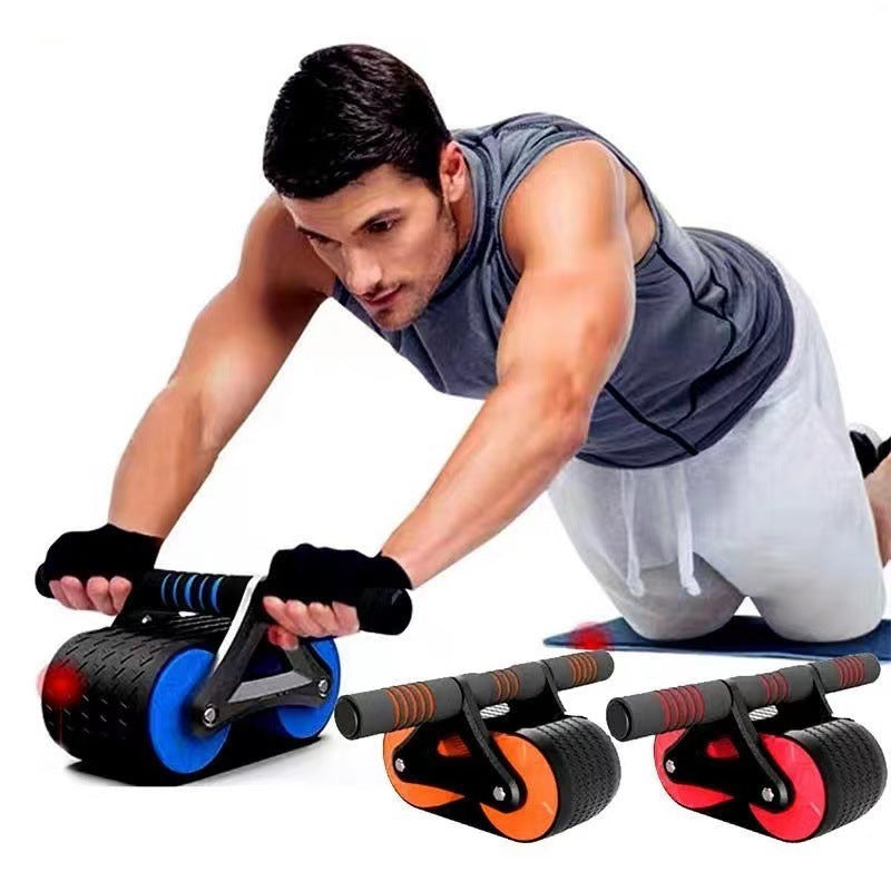 Double Wheel Abdominal Roller - Automatic Rebound Ab Wheel for Men & Women - Waist Trainer for Gym & Home Workouts