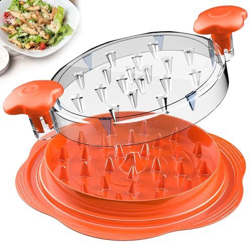 Chicken Shredder Tool – Ergonomic Handle, Anti-Slip, Dishwasher-Safe, with Transparent Lid