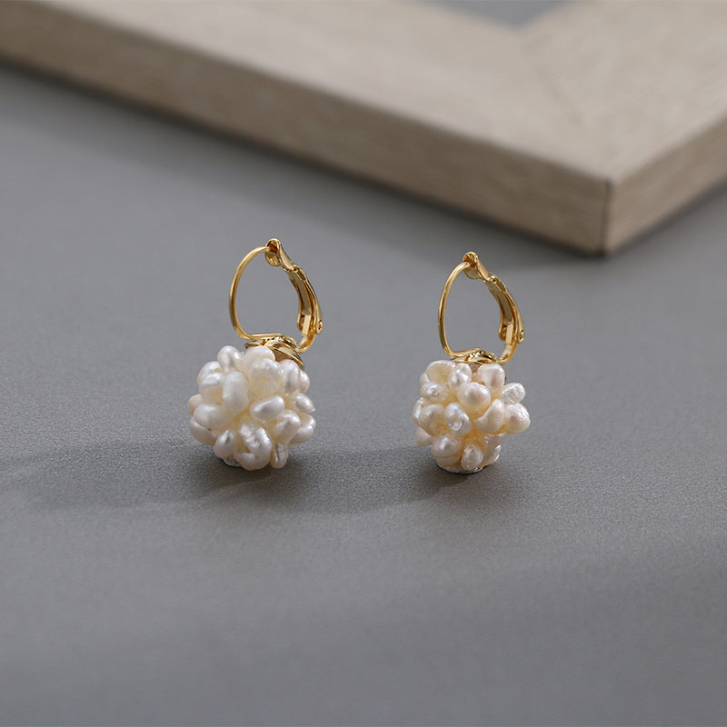 Minimalist 14K Gold Natural Pearl Earrings – Elegant & Timeless Jewelry