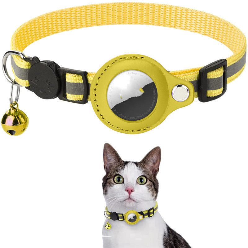 Reflective Waterproof Airtag Holder Case – Nylon Collar for Cats & Dogs