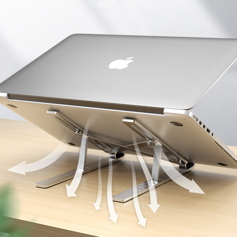 Portable Adjustable Laptop Stand with Cooling – Ergonomic & Foldable