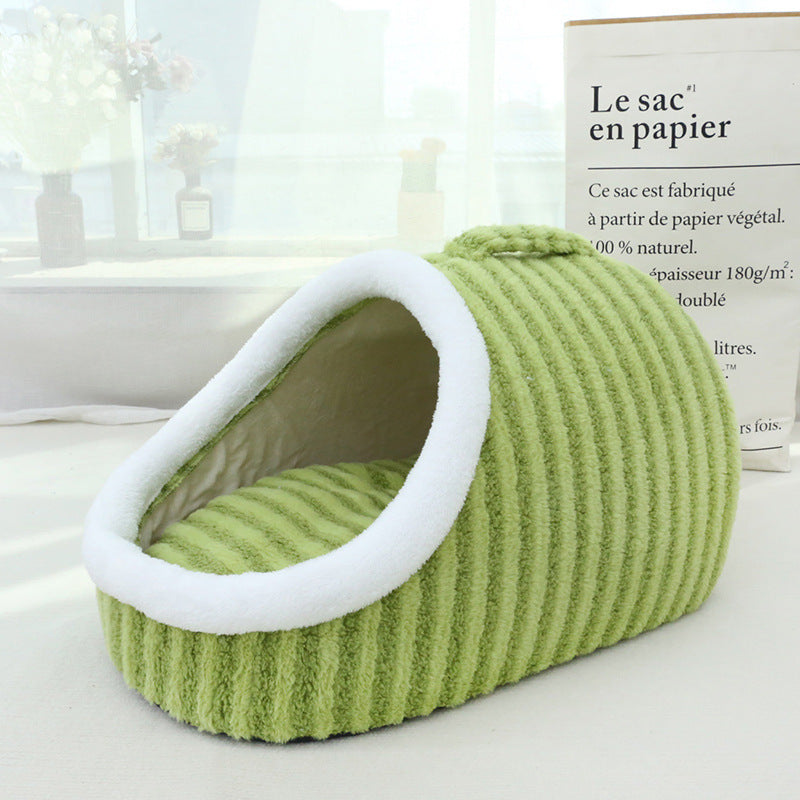 Fluffy 3D Cat Bed – Soft & Warm Pet Nest for Autumn & Winter