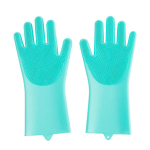 Silicone Pet Grooming Glove – Gentle Hair Removal & Massage Brush for Dogs & Cats