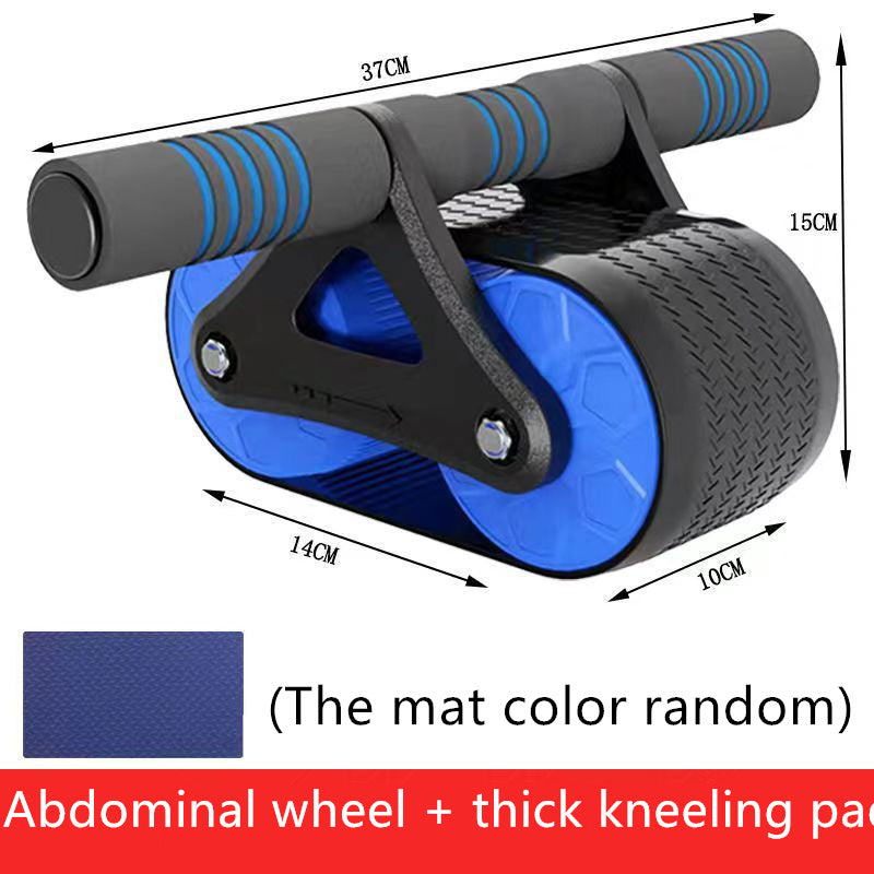 Double Wheel Abdominal Roller - Automatic Rebound Ab Wheel for Men & Women - Waist Trainer for Gym & Home Workouts