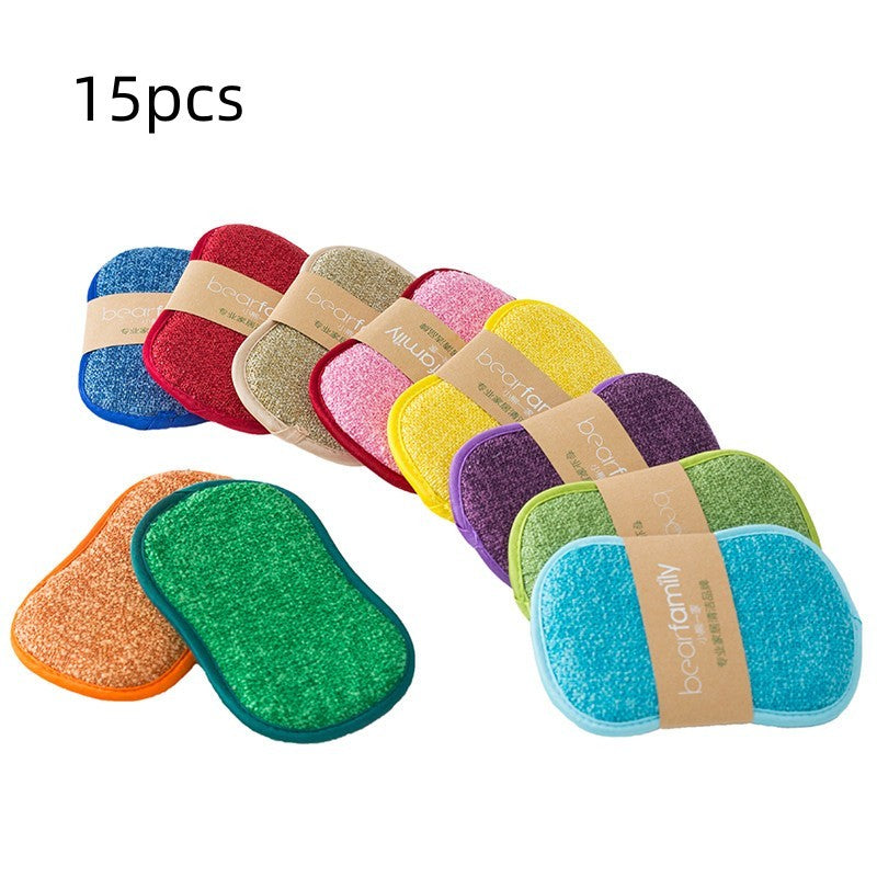 Magic Microfiber Dual-Action Scrubbing Sponge – Deep Clean with Ease!