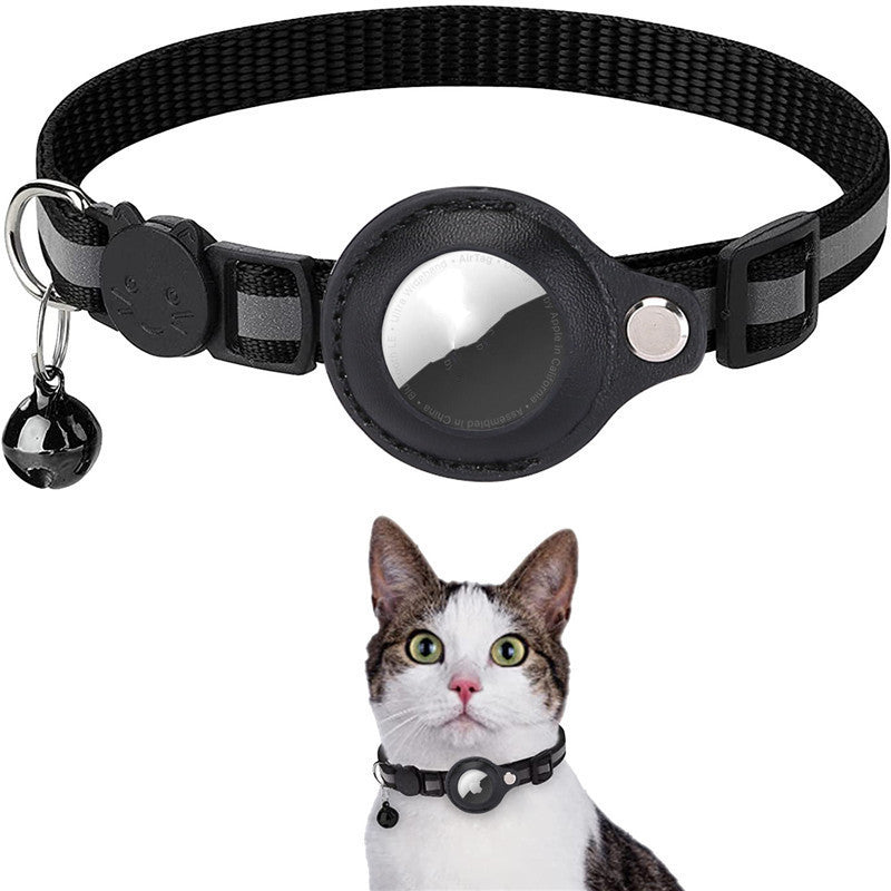 Reflective Waterproof Airtag Holder Case – Nylon Collar for Cats & Dogs