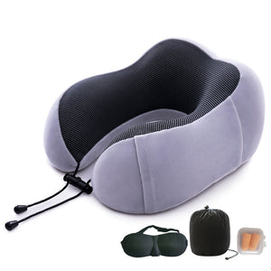 Memory Foam U-Shaped Travel Pillow – Ergonomic Neck & Cervical Support