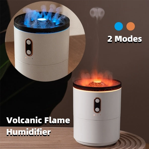 Volcanic Flame Aroma Essential Oil Diffuser - USB Portable Jellyfish Air Humidifier with Night Light & Fragrance Lamp