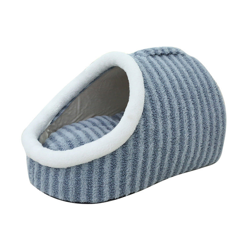 Fluffy 3D Cat Bed – Soft & Warm Pet Nest for Autumn & Winter