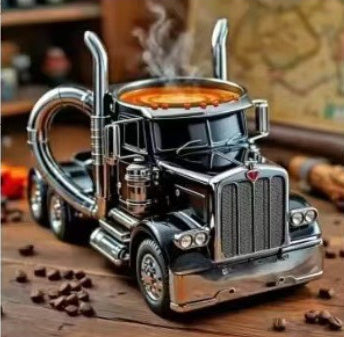 Durable Semi-Truck Coffee Mug – Handcrafted Trailer-Shaped Mug for Truck Lovers