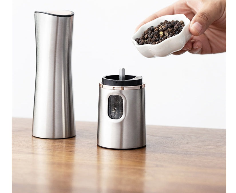 Electric Stainless Steel Pepper Mill & Salt Grinder