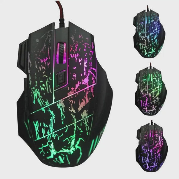 Ergonomic Computer Gaming Mouse – High-Precision Sensor, Customizable Buttons, RGB Lighting for Ultimate Gaming Performance